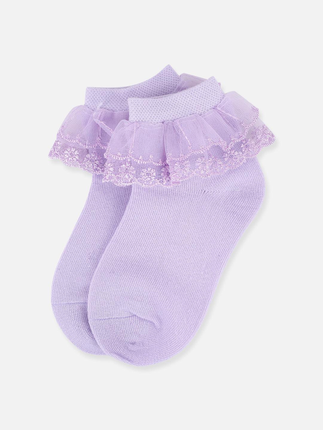 One Friday Purple Lace Socks - One Friday World