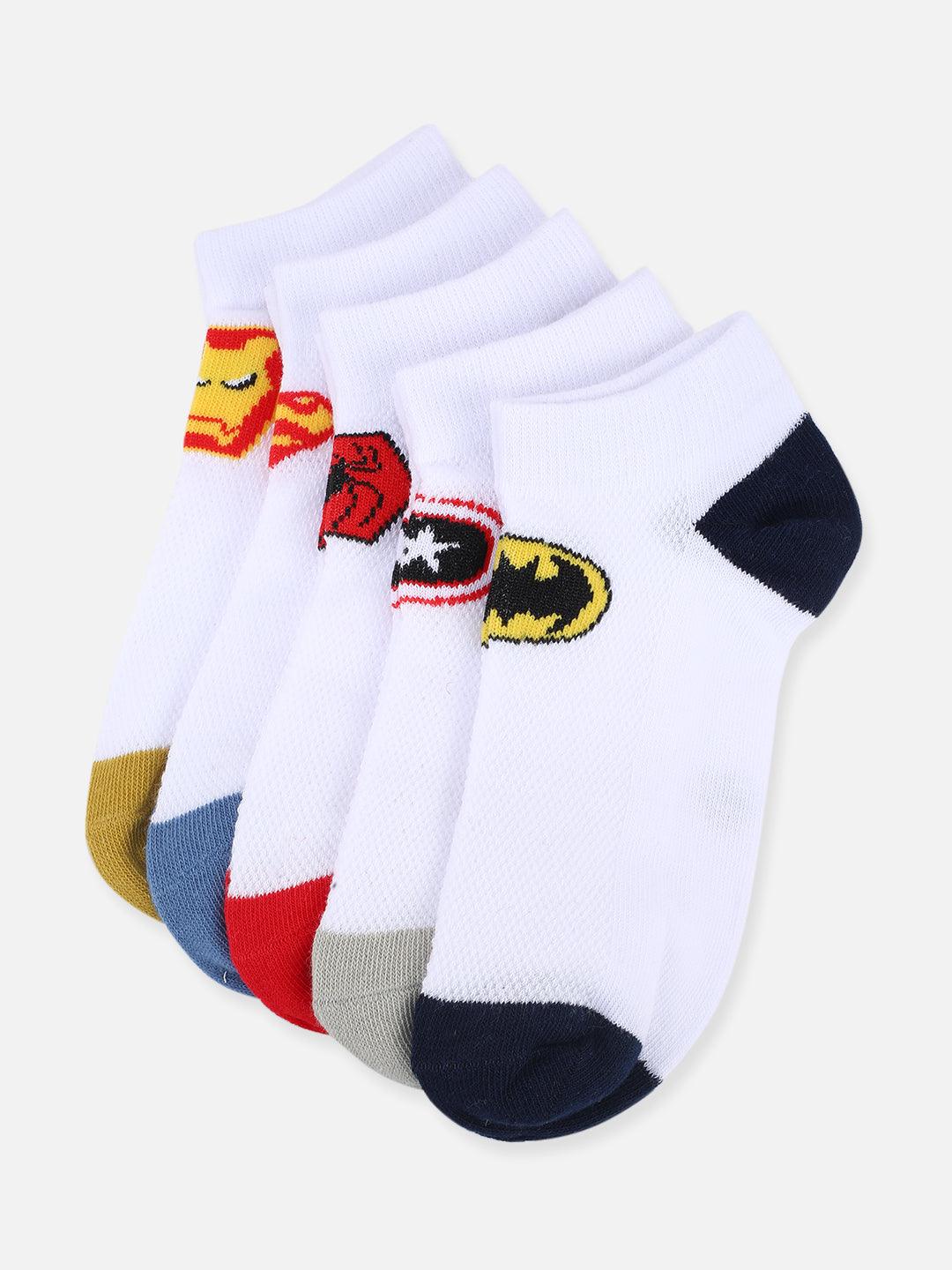 One Friday White Solid Socks (Set Of 5) - One Friday World