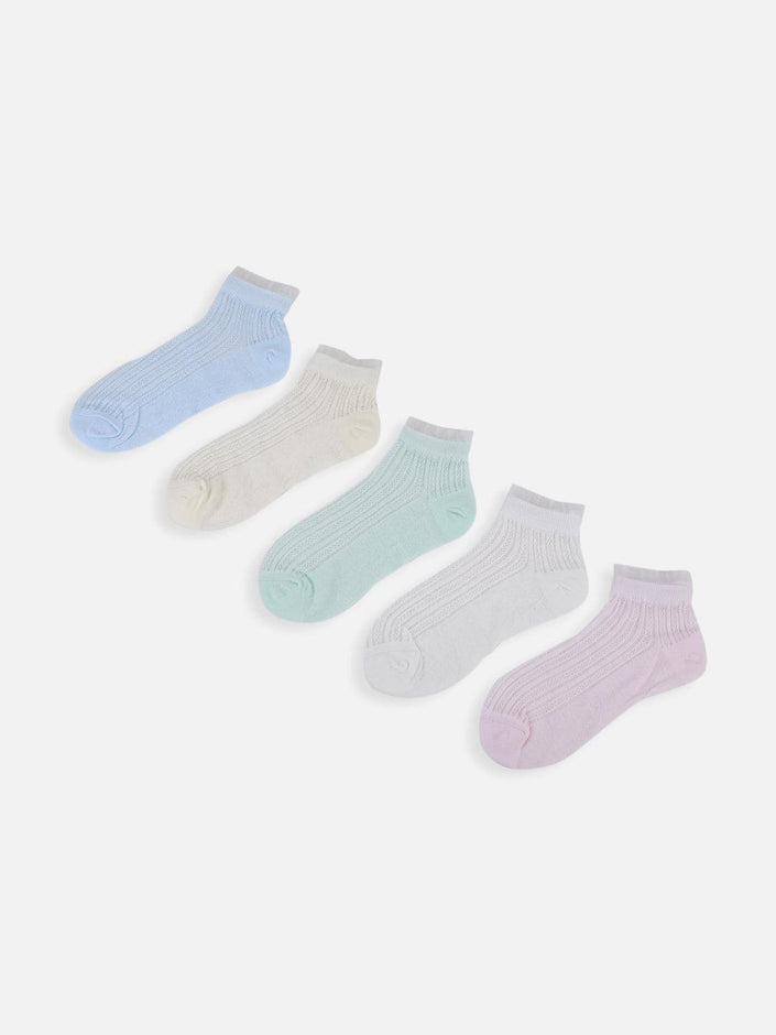 One Friday Multi Solid Socks Set Of 5 - One Friday World