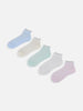 One Friday Multi Solid Socks Set Of 5 - One Friday World