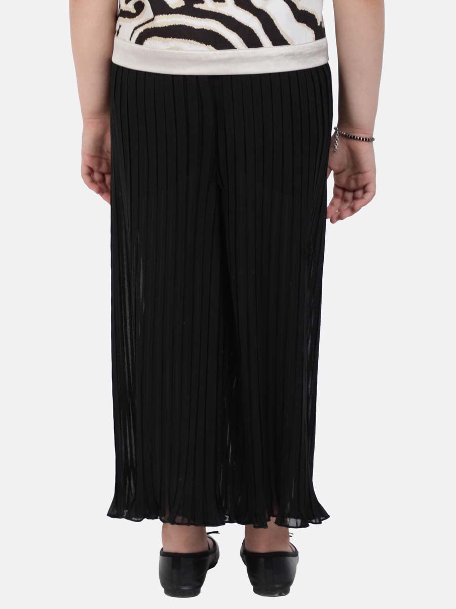 One Friday Black Solid Culotte - One Friday World