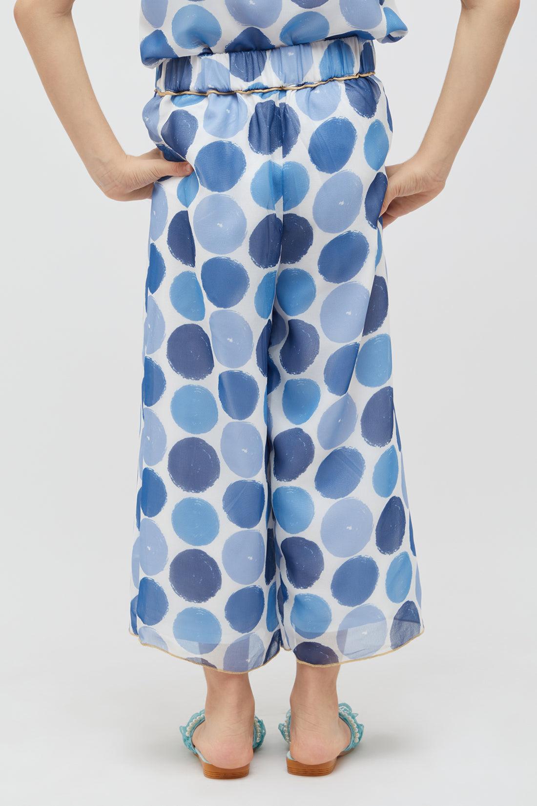 One Friday Printed Blue Culotte - One Friday World