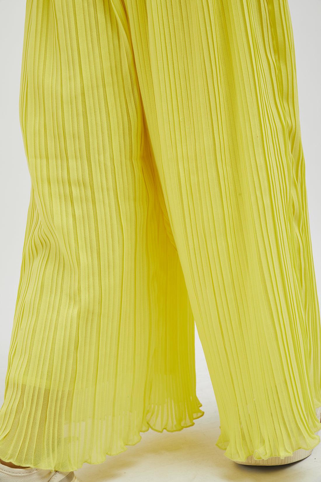 One Friday Crushed Yellow Culotte - One Friday World