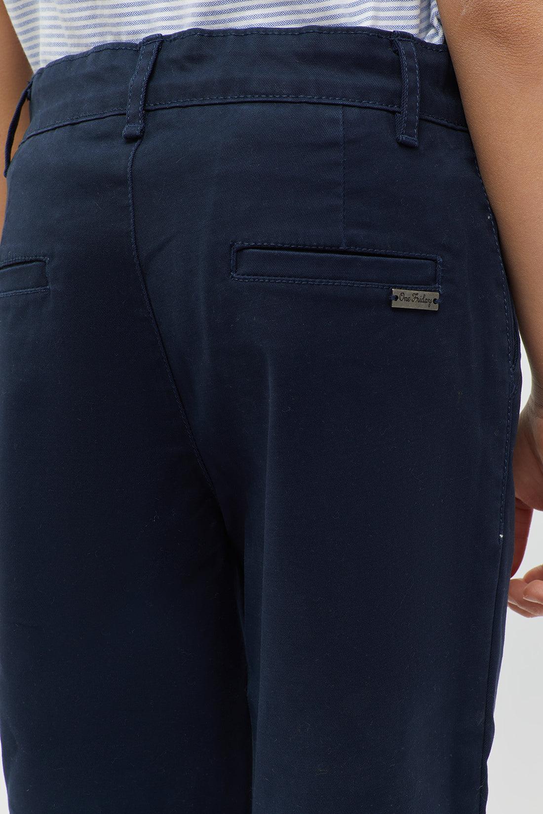 One Friday Classic Navy Blue Trouser - One Friday World