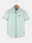 One Friday Mint Printed Shirt - One Friday World