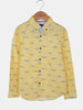 One Friday Yellow Knot Printed Shirt - One Friday World