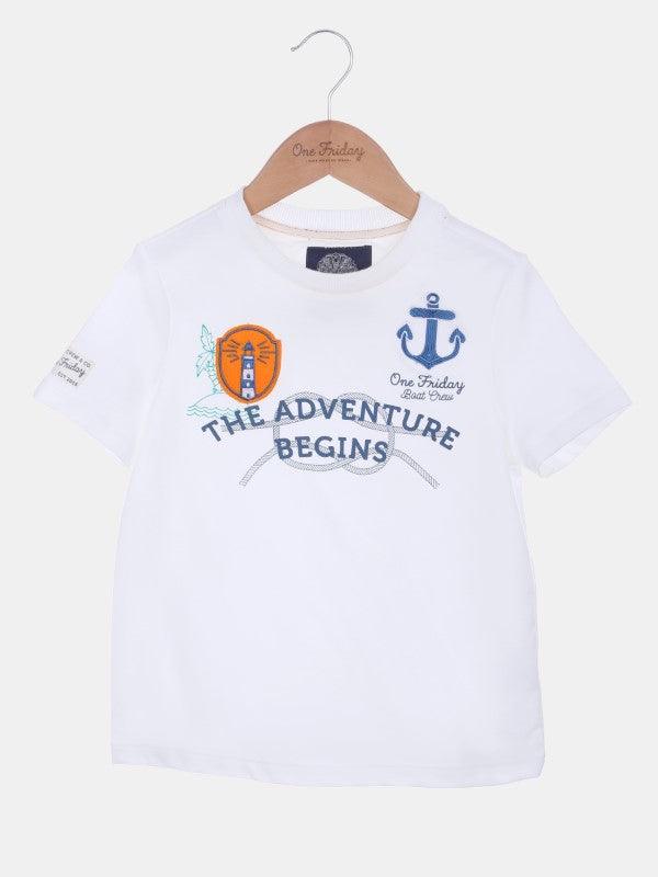 One Friday White Adventure T-shirt - One Friday World