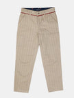 One Friday Beige Stripes Trouser - One Friday World