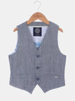 One Friday Blue Stripes Waistcoat - One Friday World