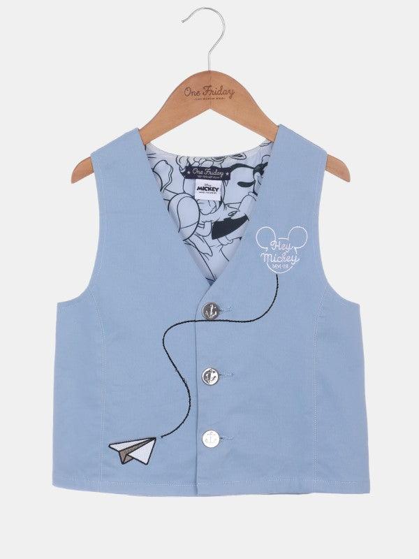 One Friday Blue Mickey Waistcoat - One Friday World