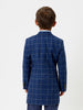 One Friday Blue Check Overcoat - One Friday World