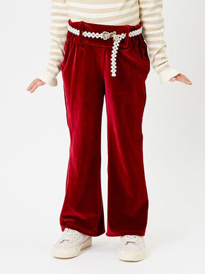 One Friday Solid Burgundy Corduroy Pants - One Friday World