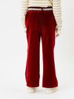 One Friday Solid Burgundy Corduroy Pants - One Friday World