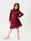 One Friday Deep Maroon Lacework Dress - One Friday World