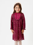 One Friday Deep Maroon Lacework Dress - One Friday World