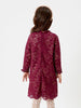 One Friday Deep Maroon Lacework Dress - One Friday World