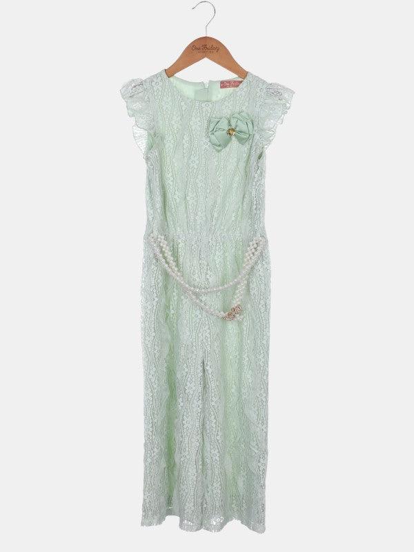 One Friday Mint Lace Jumpsuit - One Friday World