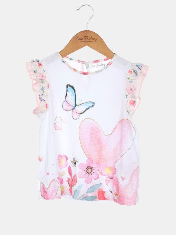 One Friday Pink Butterfly Top - One Friday World