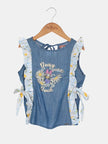 One Friday Blue Daisy Duck Denim Top - One Friday World