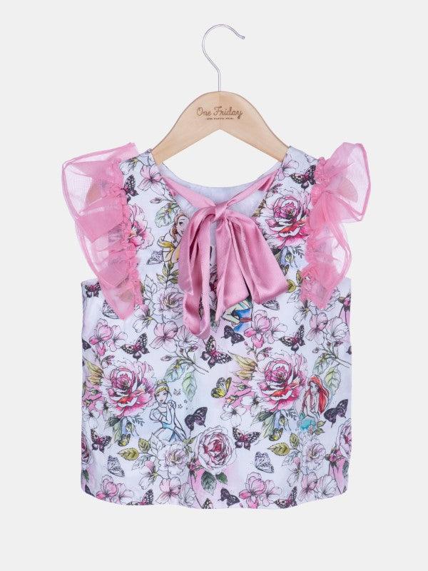 One Friday Pink Princess Printed Top - One Friday World