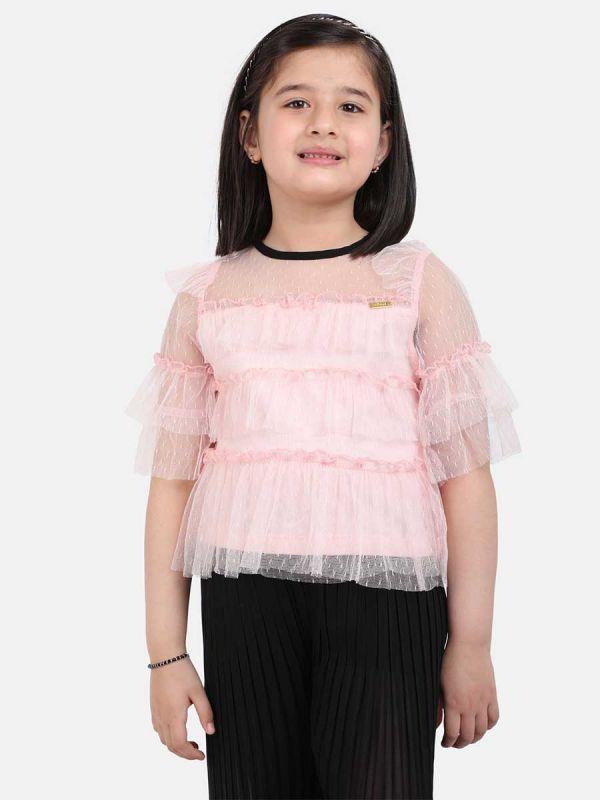 One Friday Pink Frill Top - One Friday World