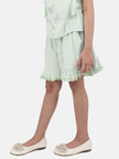 One Friday Kids Girls Mint Color Casual Cotton Skirt - One Friday World