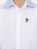 One Friday Off White Solid Full Sleeves Cotton Shirt - One Friday World