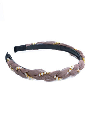 One Friday Copper Pearl With Gold Chain Hairbands - One Friday World