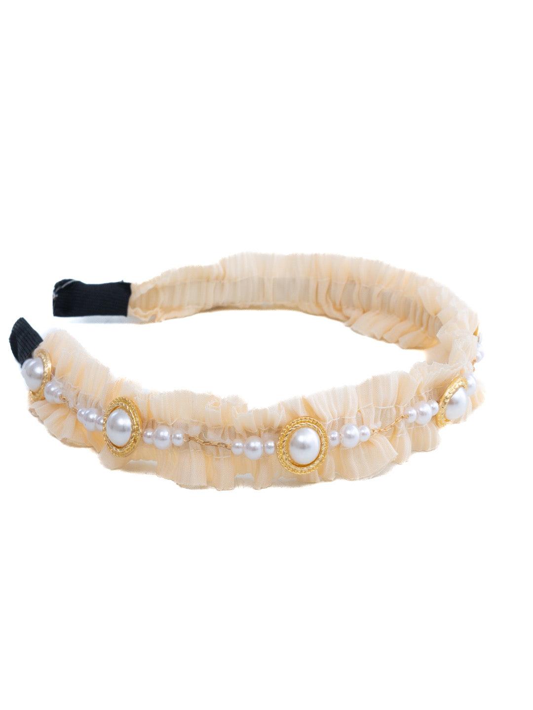 One Friday White & Gold Chain Hairbands - One Friday World