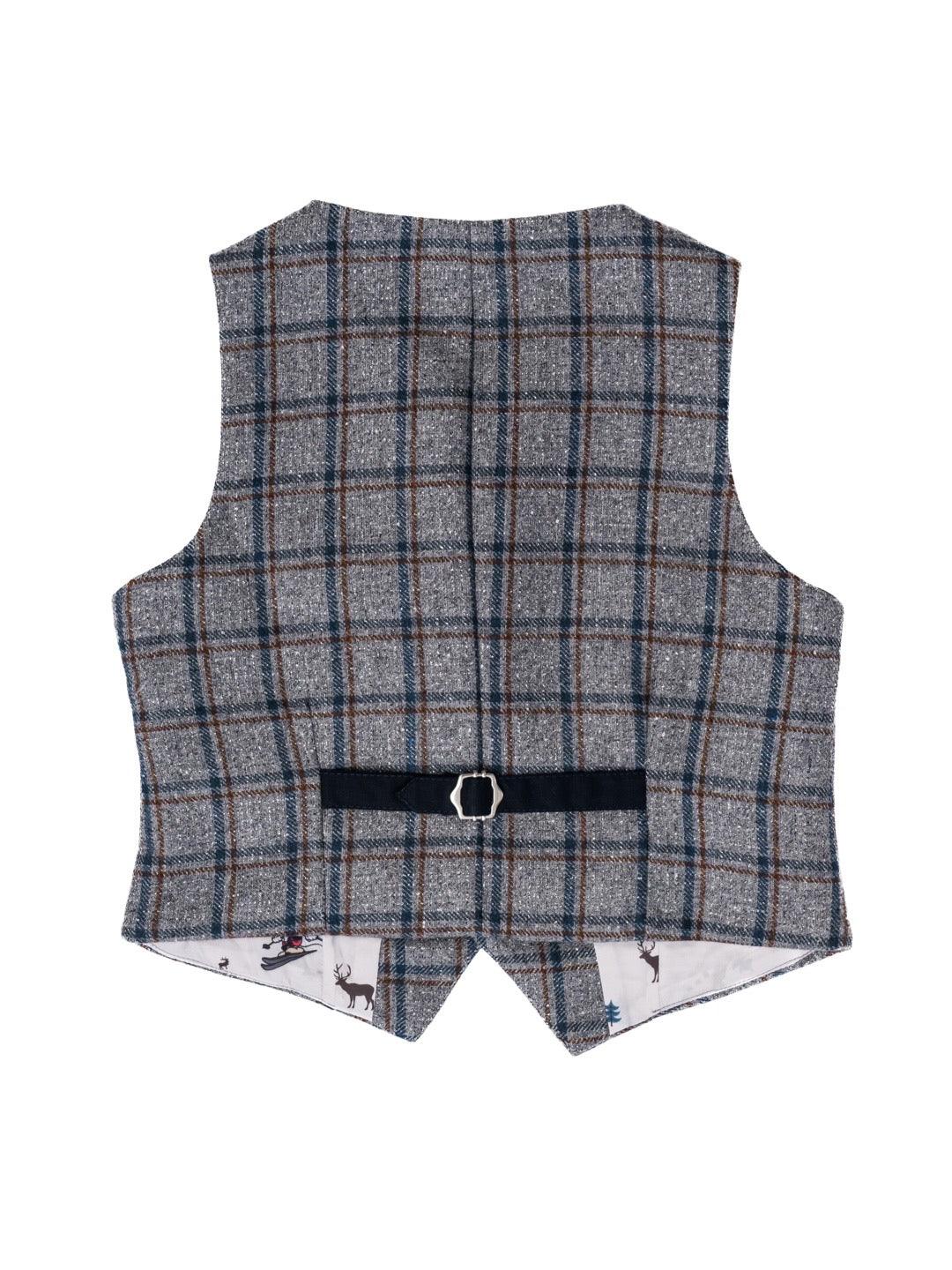 One Friday Grey Checks Waist Coat - One Friday World