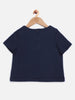 One Friday Navy Blue Sleeves Top - One Friday World