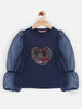 One Friday Navy Blue Full Sleeves Top - One Friday World