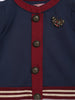 Navy Blue Brooch Jacket - One Friday World