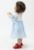 One Friday Baby Girl Cotton Blue & White Stylish Dress - One Friday World