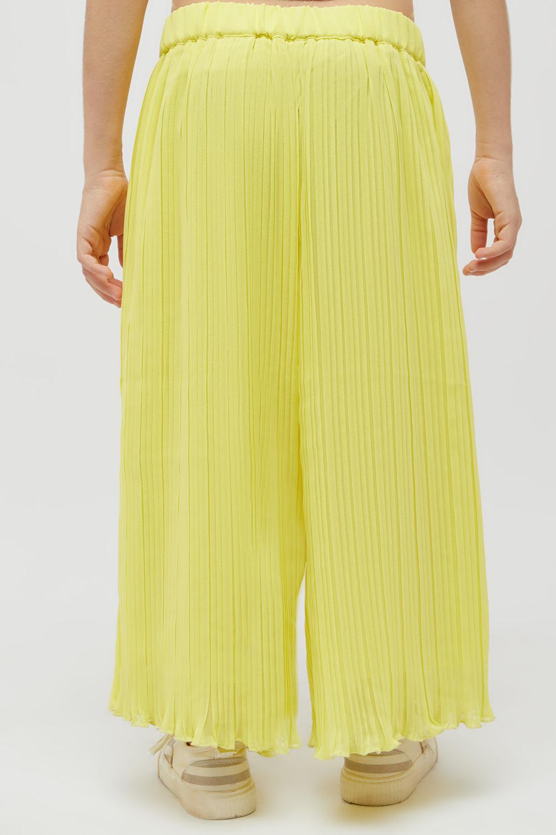 One Friday Crushed Yellow Culotte - One Friday World