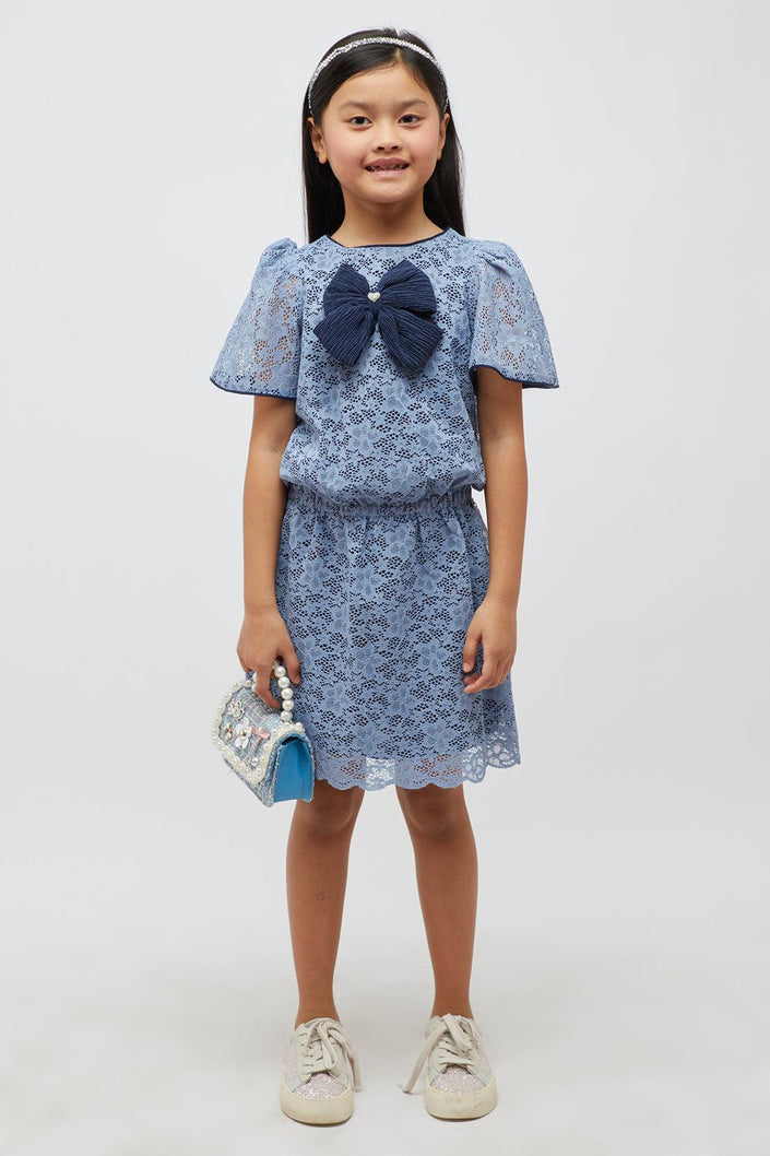 One Friday Lace Ice Blue Dress - One Friday World