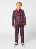 One Friday Red And Blue Check Pattern Blazer - One Friday World