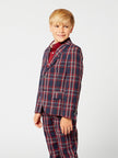 One Friday Red And Blue Check Pattern Blazer - One Friday World