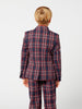 One Friday Red And Blue Check Pattern Blazer - One Friday World