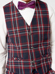 One Friday Blue Checks Waist Coat - One Friday World