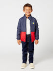 Navy Blue And red Puffer Jacket - One Friday World