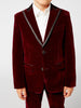 One Friday Red Velvet 2 Piece Suit - One Friday World