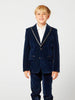 One Friday Navy Blue Velvet 3 Piece Suit - One Friday World