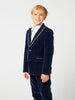 One Friday Navy Blue Velvet 3 Piece Suit - One Friday World