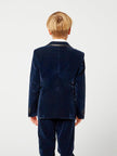 One Friday Navy Blue Velvet 3 Piece Suit - One Friday World