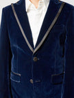 One Friday Navy Blue Velvet 3 Piece Suit - One Friday World