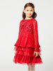 One Friday Red Lace Party Dress - One Friday World