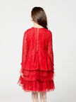 One Friday Red Lace Party Dress - One Friday World