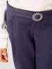 One Friday Navy Blue Suede Legging - One Friday World