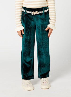 One Friday Solid Green Corduroy Pants - One Friday World